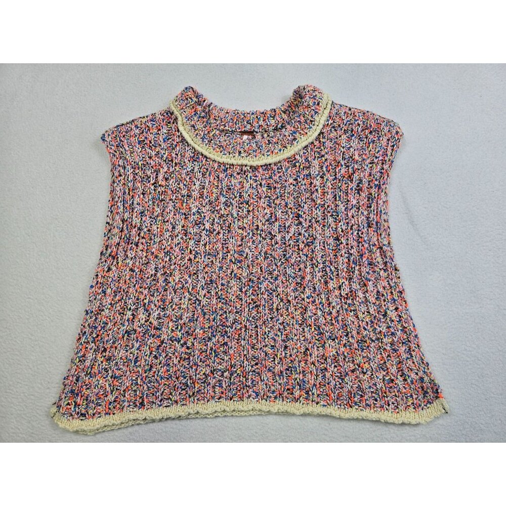 Free People Multicolor Knit Sleeveless Tank Top XS Boxy